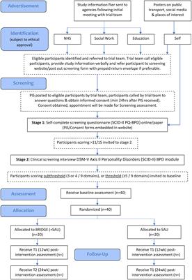 The BRIDGE project: a feasibility randomised controlled trial of brief, intensive assessment and integrated formulation for young people (age 14-24) with features of borderline personality disorder (Protocol)